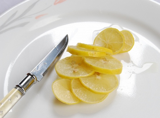 приготовлении лимона с сахарным песком